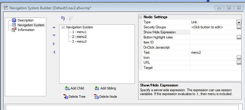 Navsys Showhideexpn